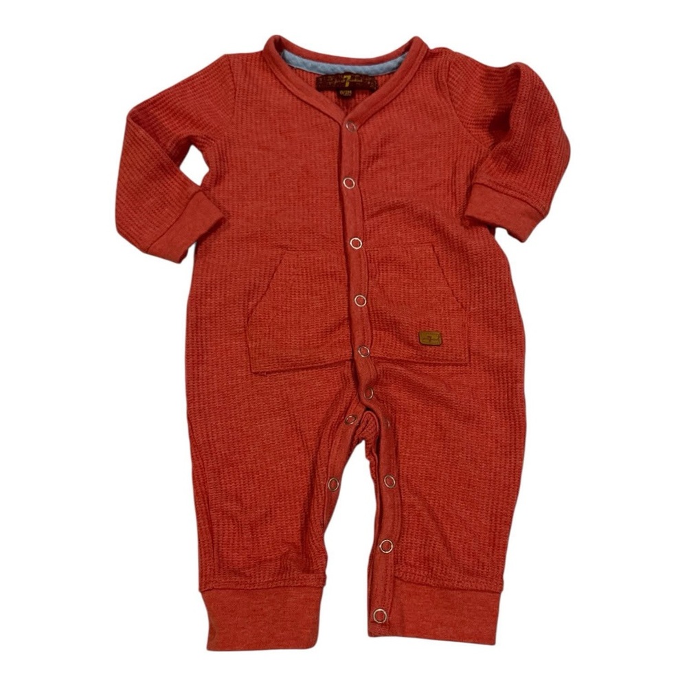 7 For All Mankind Red Kids Bodysuit